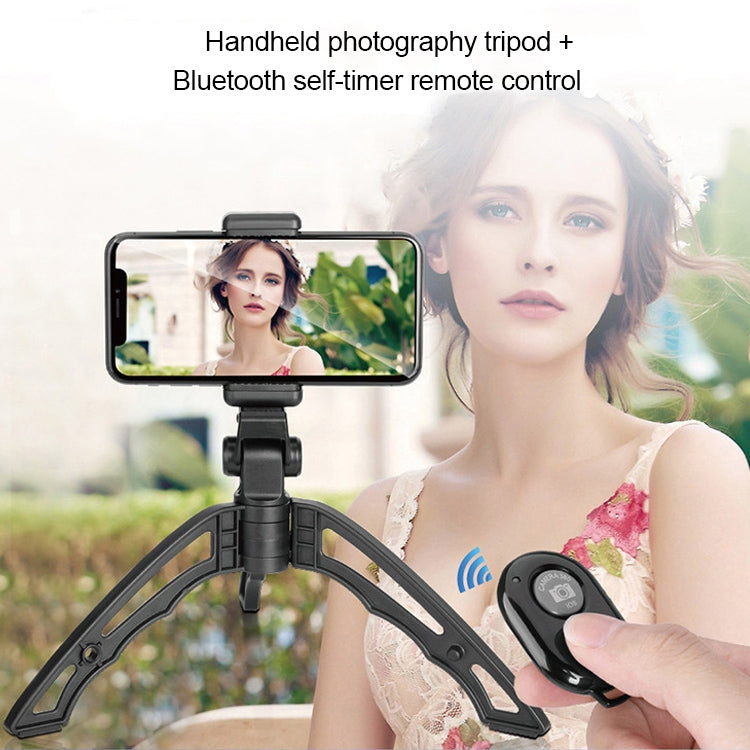 APEXEL Portable Handheld Lazy Live Broadcast Desktop Folding Universal Bluetooth Tripod Phone Holder