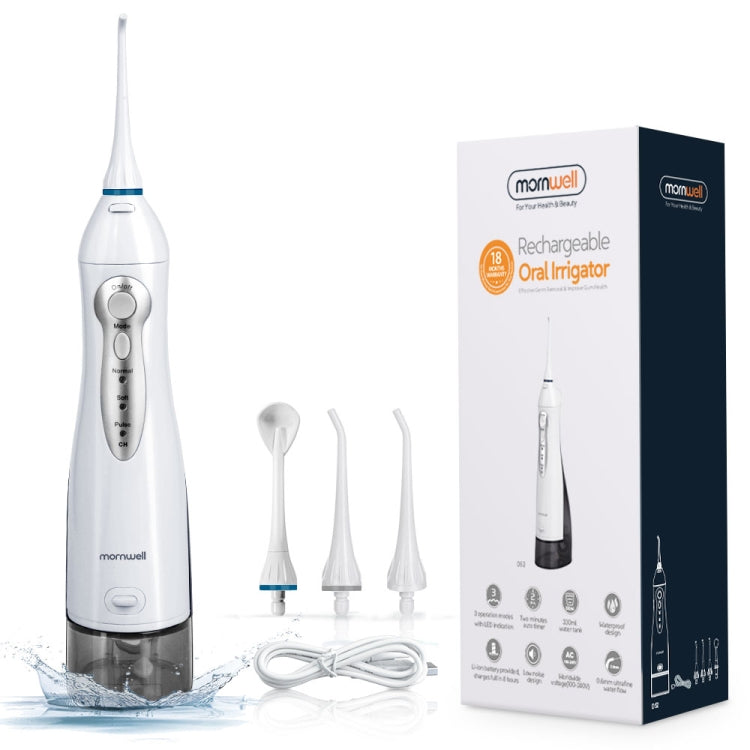 Mornwell D52 USB-Rechargeable water flosser  IPX7 Waterproof Oral Irrigator, D52