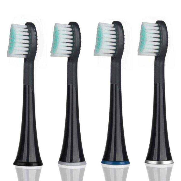 4 PCS Toothbrush Heads and Caps for Mornwell D01/D02 Electric Toothbrushes, Black D902, White D901