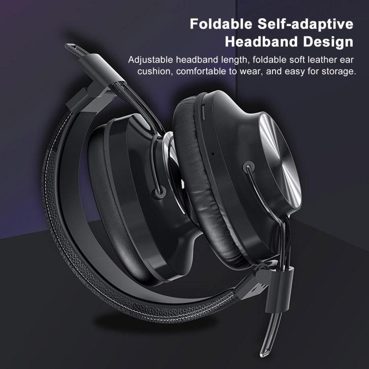 S4000 Foldable Wireless Stereo Music Headset with Mic 3.5mm AUX-in / TF Card / FM