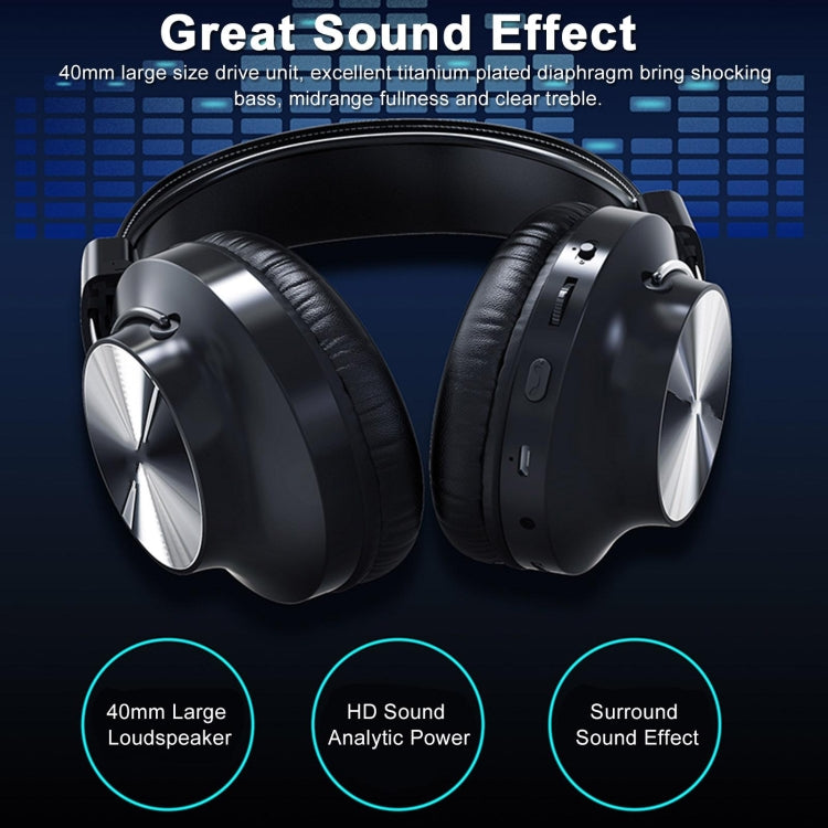 S4000 Foldable Wireless Stereo Music Headset with Mic 3.5mm AUX-in / TF Card / FM