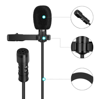 Yanmai R955 Mini Teaching Live Interview Wired Condenser Lavalier Lapel Microphone