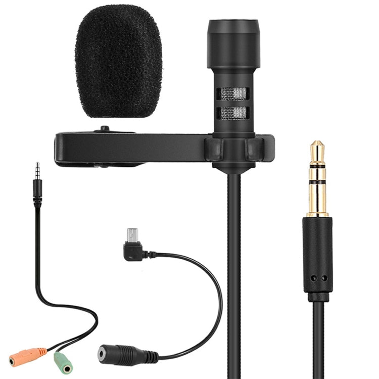 Yanmai R955 Mini Teaching Live Interview Wired Condenser Lavalier Lapel Microphone