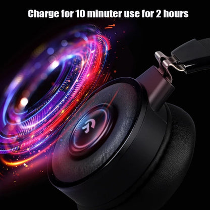 Kingkong Bluetooth Wireless RGB Luminous Gaming Headset with Mic Support TF/FM Radio