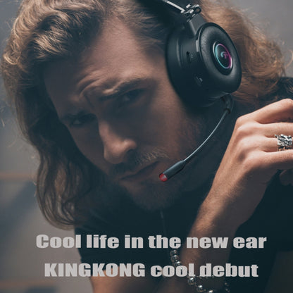 Kingkong Bluetooth Wireless RGB Luminous Gaming Headset with Mic Support TF/FM Radio