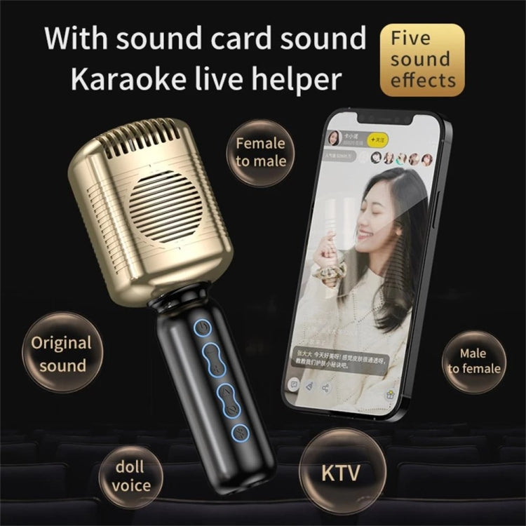 KM600 Wireless Microphone TWS Handheld Noise Reduction Smart Bluetooth-compatible Condenser Mic Music Player for Singing