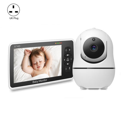 SM50 5 inch Baby Monitor 360-Degree Rotating Wireless Camera Night Vision Intercom Lullaby Monitor, SM50