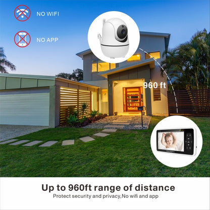 SM50 5 inch Baby Monitor 360-Degree Rotating Wireless Camera Night Vision Intercom Lullaby Monitor, SM50