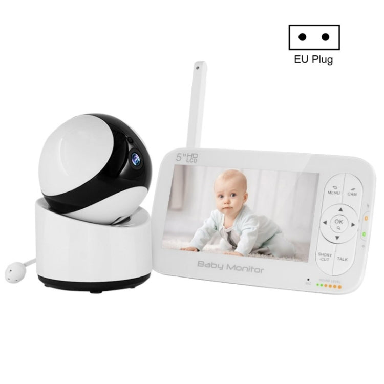 DY55A Built-in Lullabies Video Babyphone 5 inch Screen Digital Wireless Baby Monitor Camera, DY55A