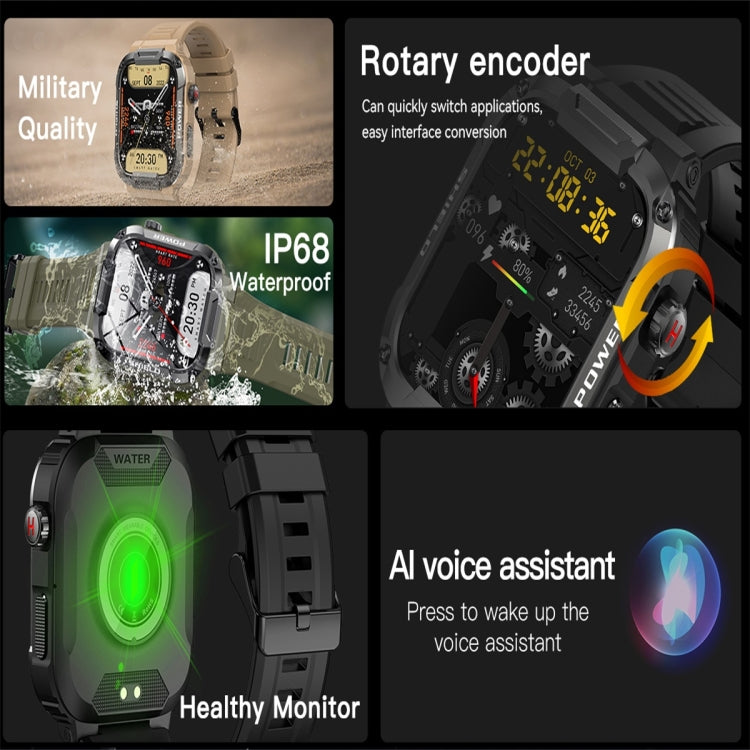 MK66 1.85 inch Color Screen Smart Watch,Support Heart Rate Monitoring / Blood Pressure Monitoring