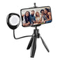 XWJ-S1 Desktop Cell Phone Holder Tripod with LED Lights, XWJ-S1