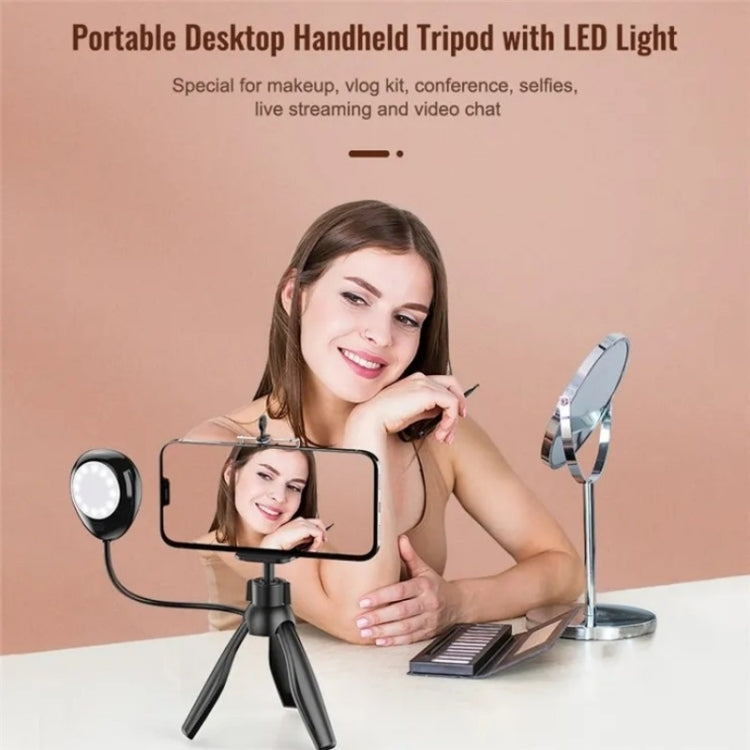 XWJ-S1 Desktop Cell Phone Holder Tripod with LED Lights, XWJ-S1