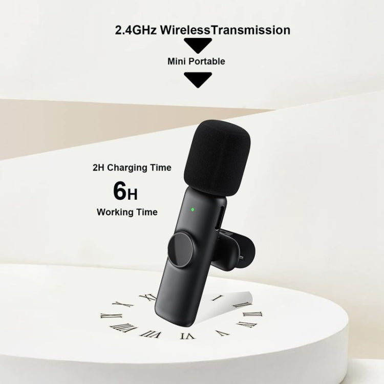 Wireless Lavalier Lapel Microphone for Android Phone & Computer with USB-C / Type-C Receiver, One by One, One by Two