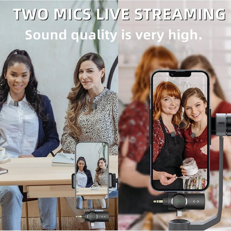 3 in 1 Mini Wireless Lavalier Microphone for iPhone / iPad / Android / PC Camera, One by One, One by Two