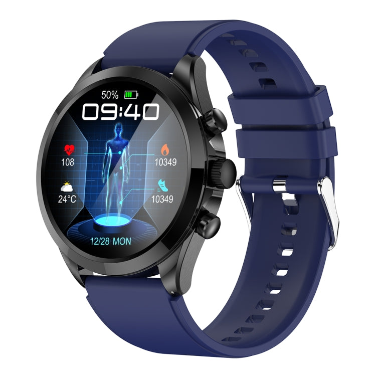 ET440 1.39 inch Color Screen Smart Silicone Strap Watch,Support Heart Rate / Blood Pressure / Blood Oxygen / Blood Glucose Monitoring