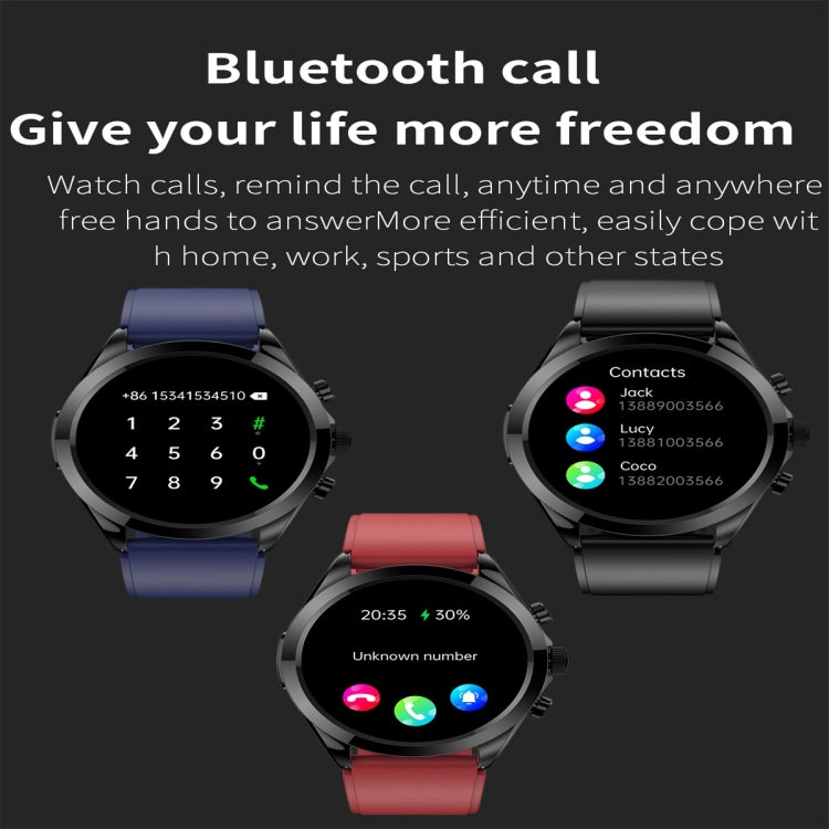 ET440 1.39 inch Color Screen Smart Silicone Strap Watch,Support Heart Rate / Blood Pressure / Blood Oxygen / Blood Glucose Monitoring