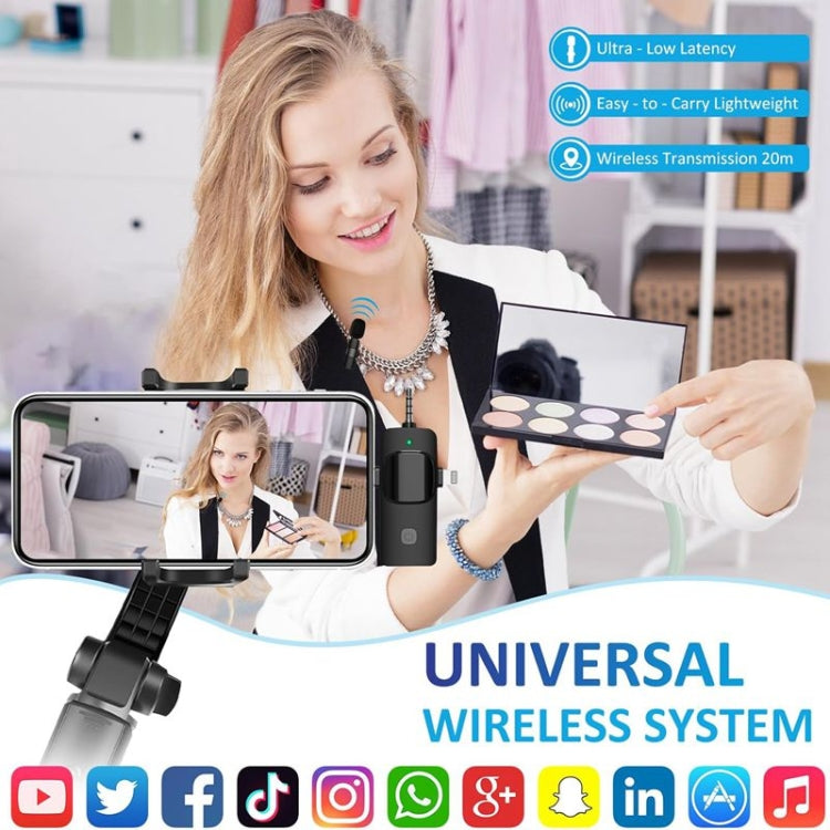 Wireless Lavalier Microphones for iPhone / Android, 2 in 1, 3 in 1