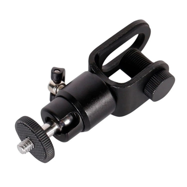 C038 For Live Broadcast Conference 1/4 Screw Aluminum Alloy Laptop Monitor Clip Fill Light Holder