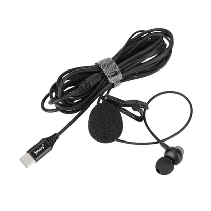 JMARY MC-R6 Lavalier Type-C Port Wired Microphone With In-ear Earphone, Length: 3m, MC-R6