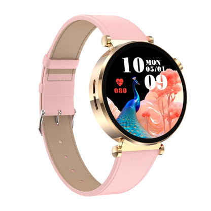 ET490 1.27 inch Color Screen Smart Watch Leather Strap, Support Bluetooth Call / ECG