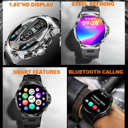 V69 1.85 inch Color Screen Smart Watch, Support Bluetooth Call / Heart Rate / Blood Pressure / Blood Oxygen Monitoring