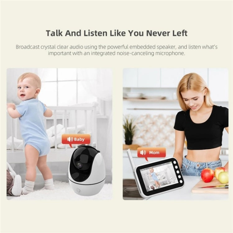 ABM200 Support Two-Way Voice Temperature Display 4.5-inch Video Baby Monitor Music Player, ABM200