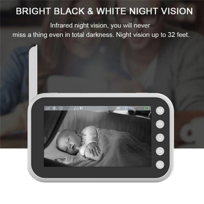 ABM200 Support Two-Way Voice Temperature Display 4.5-inch Video Baby Monitor Music Player, ABM200