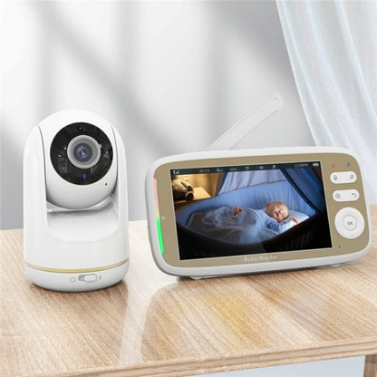 VB803 Built-in Lullabies PTZ Rotation HD Baby Security Camera 5-inch Baby Monitor, VB803