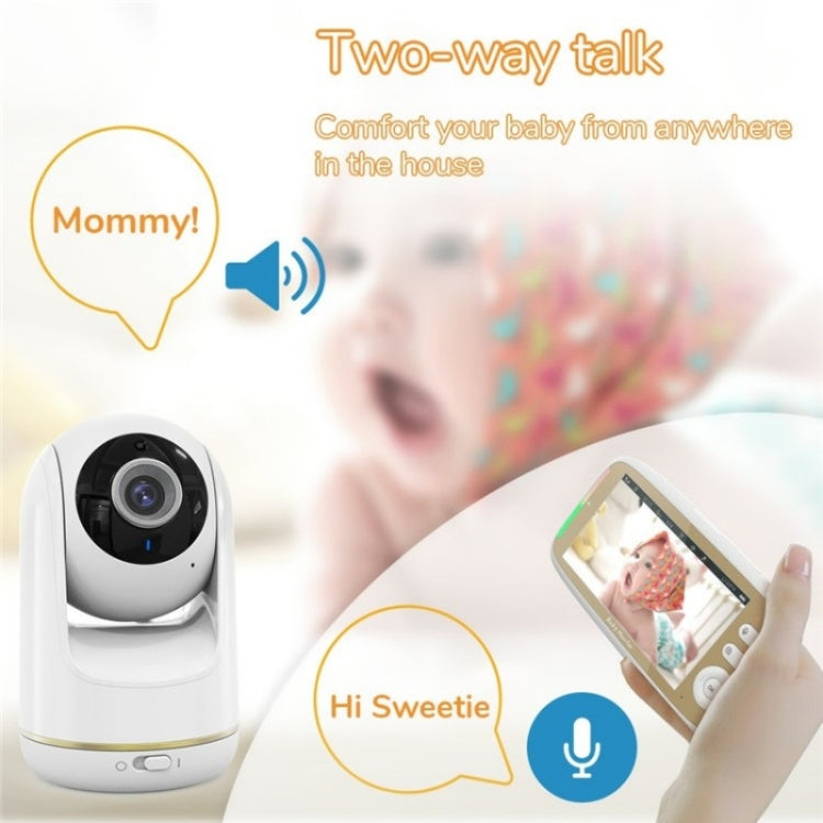 VB803 Built-in Lullabies PTZ Rotation HD Baby Security Camera 5-inch Baby Monitor, VB803