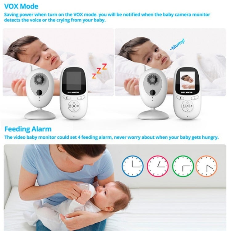 R306 Room Temperature Monitor Intercom Camera 2.0-inch Night Vision Wireless Baby Monitor, R306