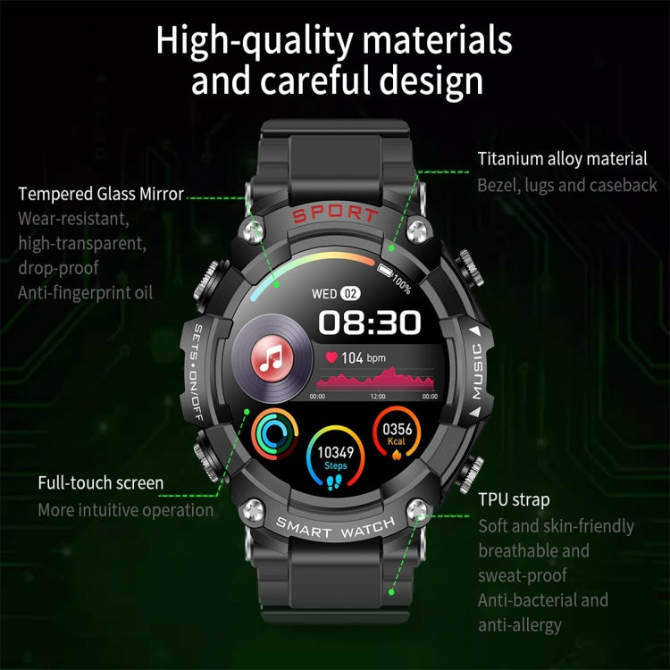 T96 1.52 inch Amoled Screen 2 in 1 Bluetooth Earphone Smart Watch