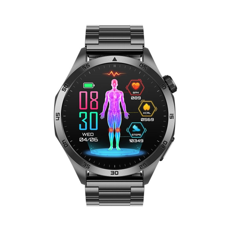 ET485 1.43 inch Color Screen Smart Watch Steel Strap, Support Bluetooth Call / ECG