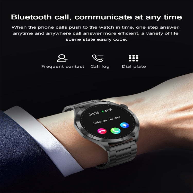 ET485 1.43 inch Color Screen Smart Watch Steel Strap, Support Bluetooth Call / ECG