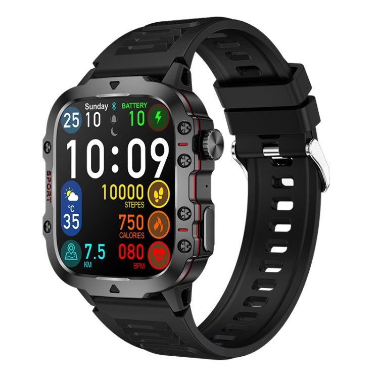 QX11 1.96 inch Color Screen Smart Watch Silicone Strap Support Bluetooth Call