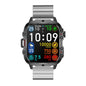 QX11 1.96 inch Color Screen Smart Watch Slub Steel Strap Support Bluetooth Call