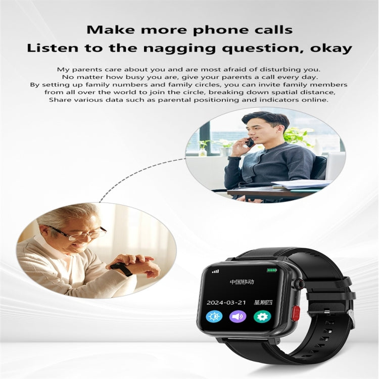 G18 1.83 inch Color Screen Smart Watch Leather Strap, Support  Noninvasive Blood Sugar / Uric Acid