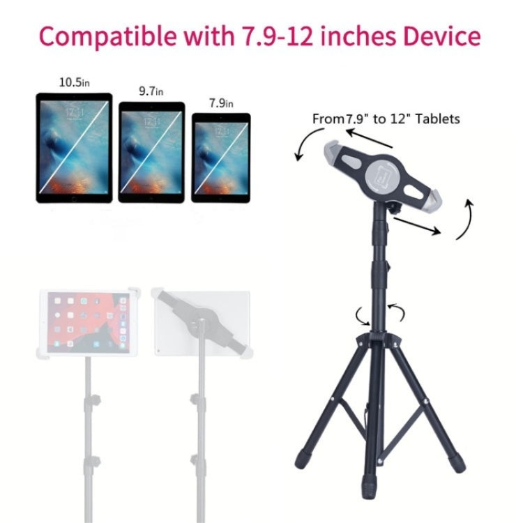 XWJ-LP002 For 7.9-12 inch Tablet Portable 360 Degree Rotation  Aluminum Alloy Tripod, XWJ-LP002