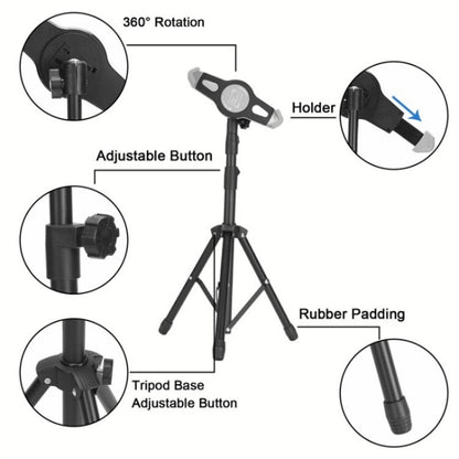 XWJ-LP002 For 7.9-12 inch Tablet Portable 360 Degree Rotation  Aluminum Alloy Tripod, XWJ-LP002