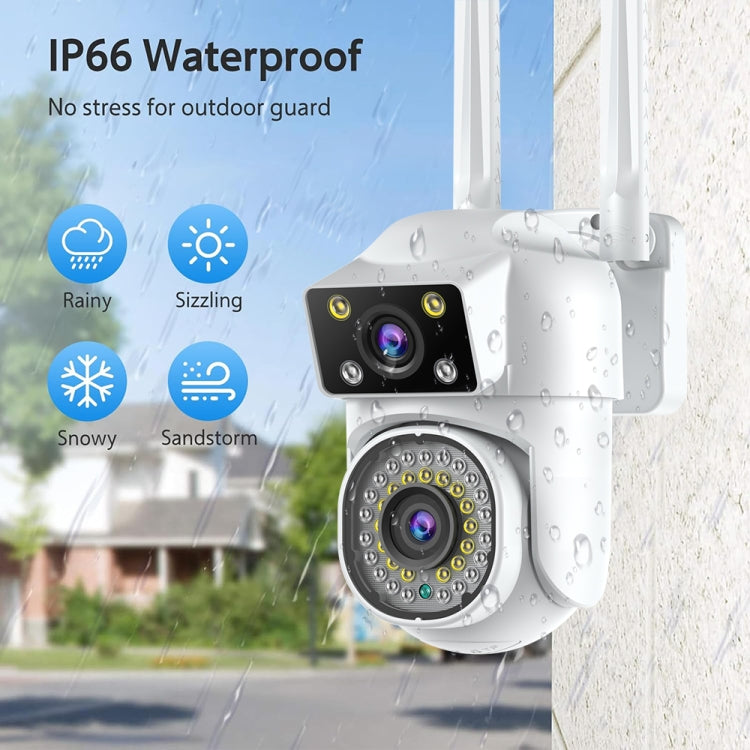 Dual-lens Cameras WiFi Home Outdoor Remote Night Vision Camera with Mobile Phone HD Outdoor Waterproof Monitor, US Plug, UK Plug, EU Plug, AU Plug