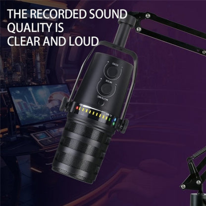 MV7 Monitoring Cardioid Dynamic Live Broadcast Microphone With Desktop Bracket, MV7