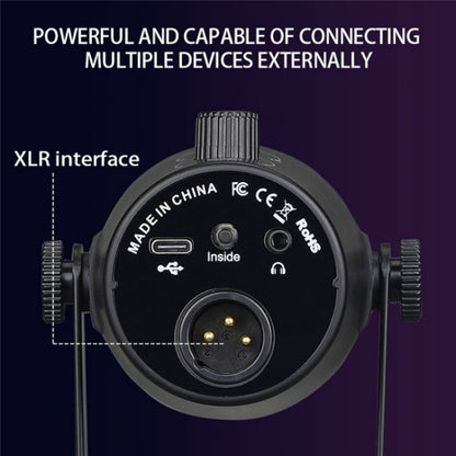 MV7 Monitoring Cardioid Dynamic Live Broadcast Microphone With Desktop Bracket, MV7