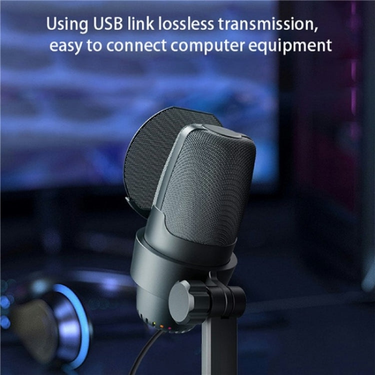 ME9 USB Microphone ENC Noise Reduction Desktop Microphone With RGB Light, ME9