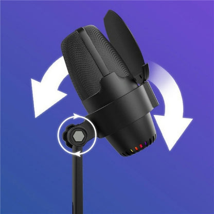 ME9 USB Microphone ENC Noise Reduction Desktop Microphone With RGB Light, ME9