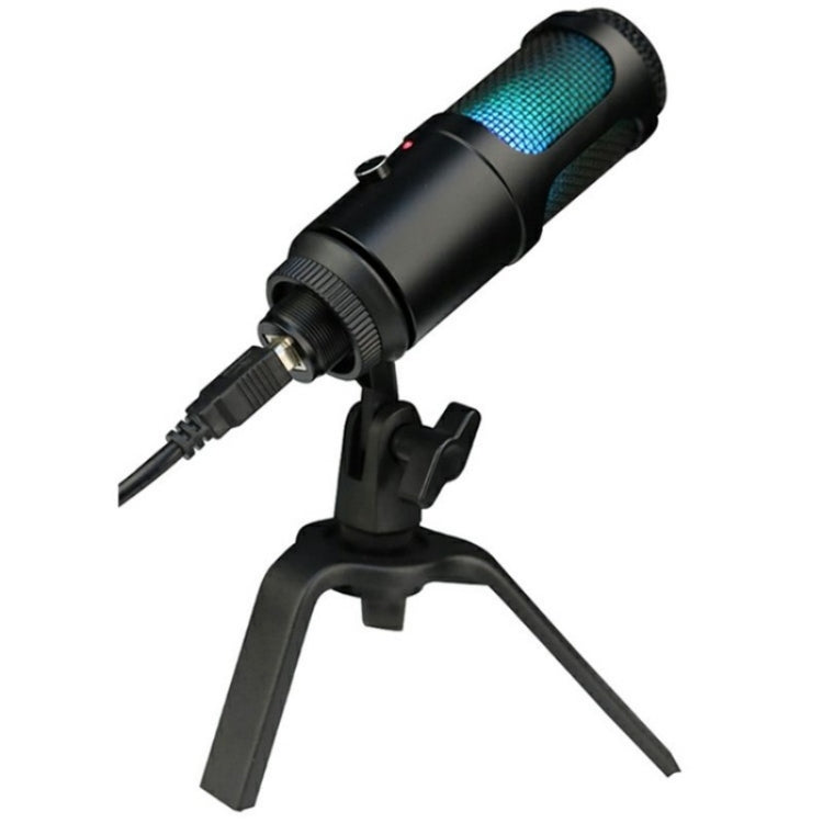 A6 USB Interface Laptop Recording Microphone with RGB Light, A6