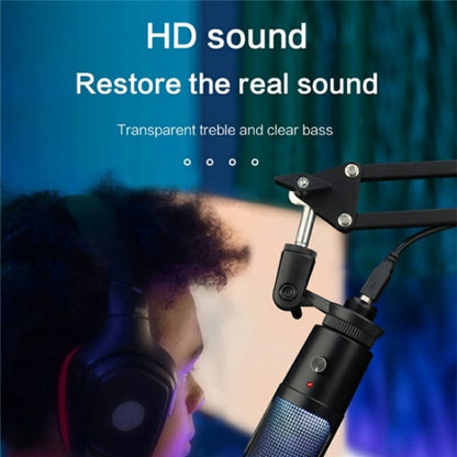 A6 USB Interface Laptop Recording Microphone with RGB Light, A6