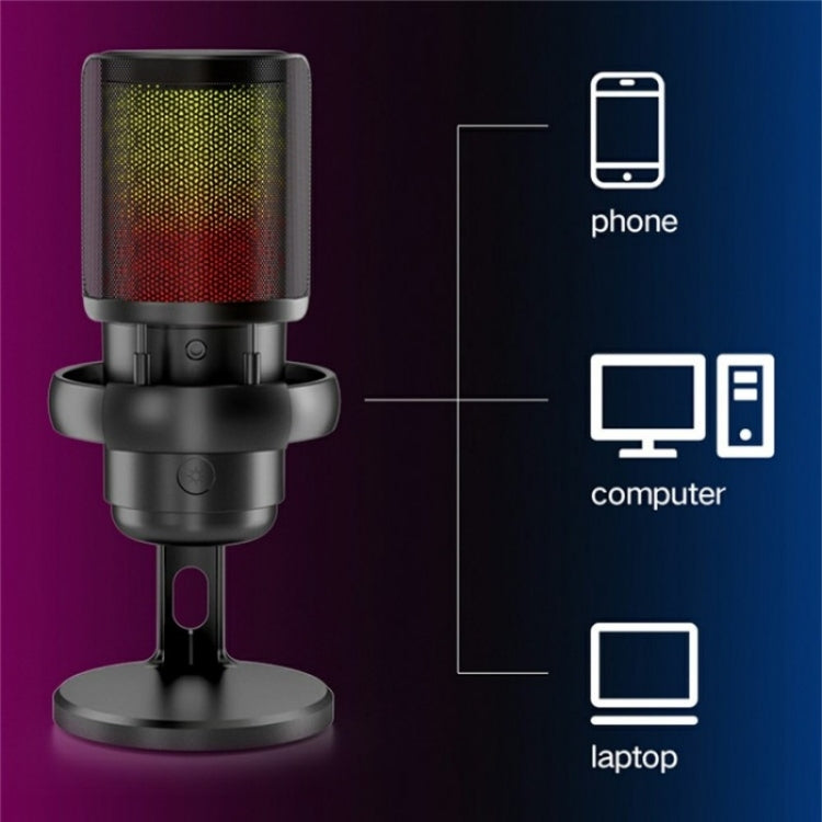 ME6P Professional USB Desktop Recording Microphone with RGB Light, ME6P