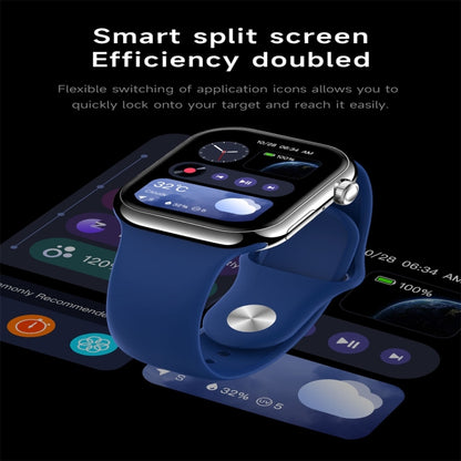 KL08 2.04 inch Color Screen Smart Watch Silicone Strap, Support Bluetooth Call