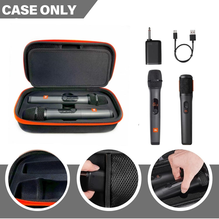 For JBL PartyBox Handheld Wireless Mic Travel Storage Bag Portable EVA Hard Shell Protective Bag, For JBL PartyBox