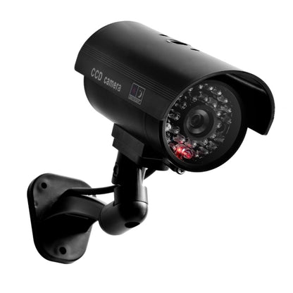 Waterproof Dummy CCTV Camera With Flashing LED For Realistic Looking for Security Alarm, black, Silver