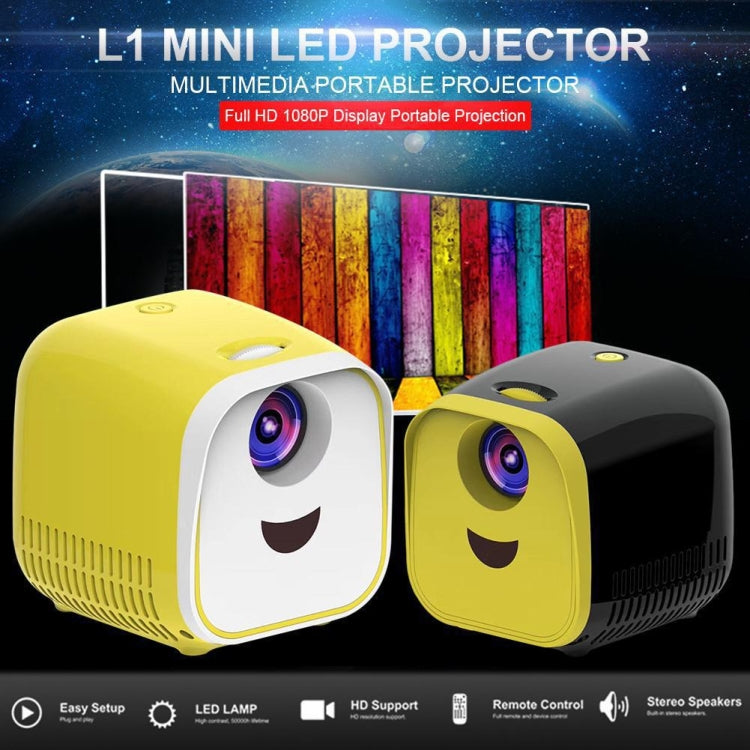 L1 Children Projector Mini Mini LED Portable Home Speaker Projector, US Plug, EU Plug, UK Plug